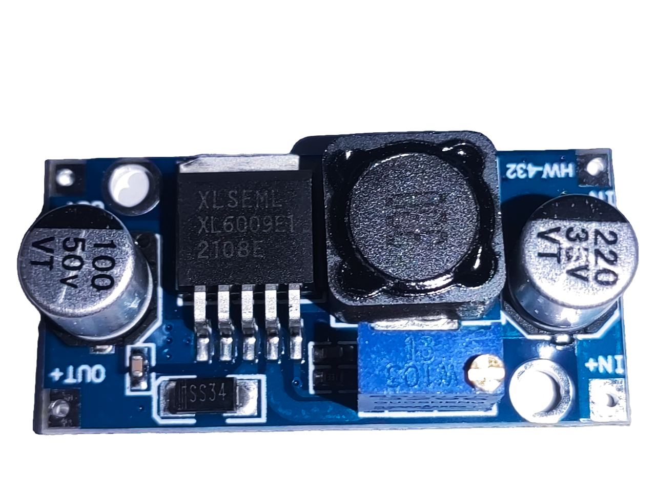Modul convertor DC-DC ridicător XL6009 (ieșire 5–45 V) image 3