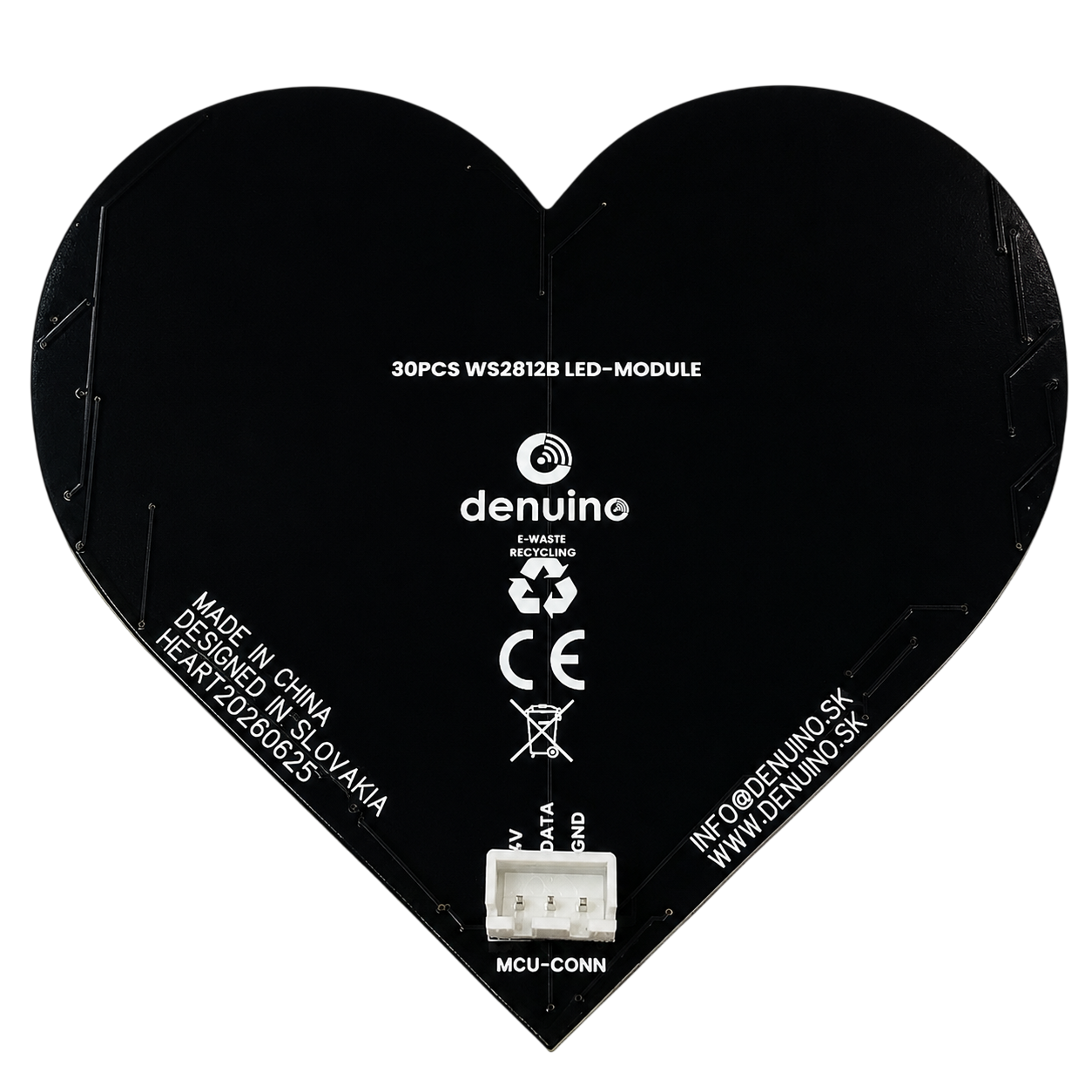 Modul LED RGB WS2812B în formă de inimă, 30 LED-uri image 3